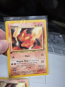1st Edition Slugma 53/64 Pokemon TCG Regular NM To Mt - Image 1