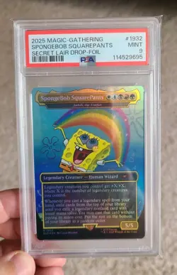 MTG SpongeBob SquarePants FOIL PSA 9 MINT SpongeBob Magic Card SLD #1932 - Image 1