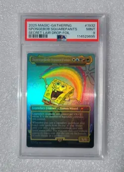 MTG SpongeBob SquarePants FOIL PSA 9 MINT SpongeBob Magic Card SLD #1932 - Image 2