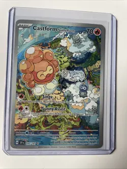 Castform Sunny Form 195/191 Illustration Rare Pokemon Surging Sparks NM - Image 1