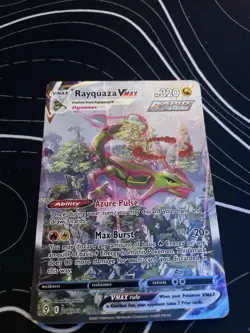 Pokemon Rayquaza VMAX 218/203 Secret Rare Alt Full Art Evolving Skies (played) - Image 1
