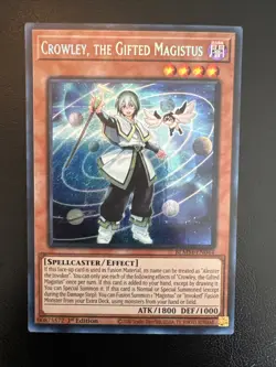 *** CROWLEY, THE GIFTED MAGISTUS *** 1ST EDITION SECRET RARE BLMM-EN041 YUGIOH! - Image 1