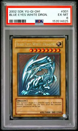 Blue-Eyes White Dragon SDK-001 PSA 6 EX-MINT - Image 1