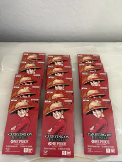 One Piece TCG OP-13 Carrying On His Will Sleeved Booster Pack Lot of 15 SEALED - Image 1
