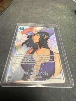 One Piece OP-16 Ms. All Sunday SP Foil Alt Art Holo EN OP14-084 SR - Image 3