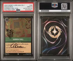 Disney Lorcana Sudden Chill Foil 98 Signed Doodle Sketch Giulia Riva PSA 9 - Image 3