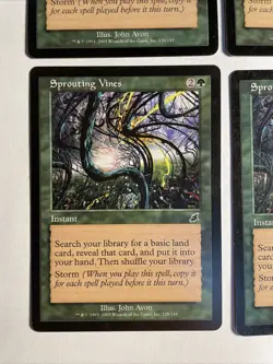 4x Mtg Scourge Sprouting Vines EX Magic Karte Magic The Gathering - Image 2