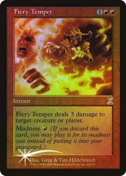 Time Spiral Timeshifted MTG Foil Fiery Temper Magic - Image 1