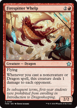 Firespitter Whelp #197 | Near Mint FOIL | Foundations FDN | Magic MTG - Image 1