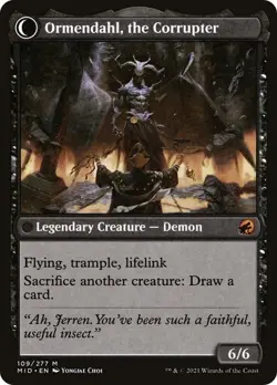 MTG - Jerren, Corrupted Bishop / Ormendahl, the Corrupter - MID - Magic - Image 2