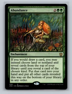 Abundance #58 (NM) Zendikar Rising ZNC Magic MTG - NM - Image 1