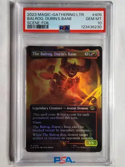 The Balrog, Durin's Bane (Borderless) the Lord of the Rings Foil PSA 10 - Image 1