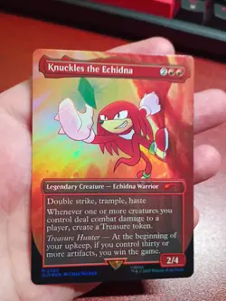 MTG Knuckles the Echidna (Rainbow Foil) NM Secret Lair Drop Series M Magic - Image 1