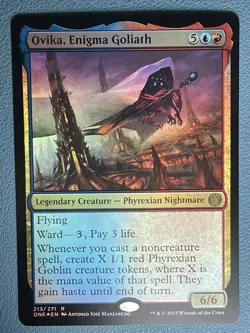MTG Ovika, Enigma Goliath Foil Phyrexia ONE NM - Image 1