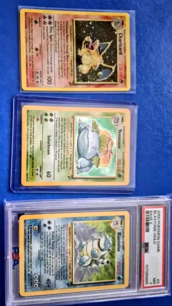Pokemon Base Set BIG 3 Trio Blastoise, Charizard, Venusaur Holos - Image 1