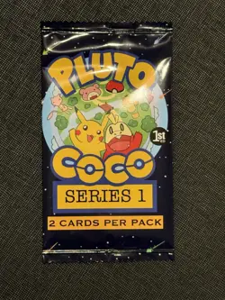 Pluto Coco 1st Edition Pokemon Parody/Fan-Art/Non-TCG Single Sealed Pack - Image 1