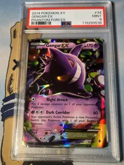 2014 Pokemon XY Gengar EX Phantom Forces #34/119 PSA 9 Mint! - Image 3