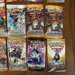 Pokemon EX Deoxys, Platinum and Diamond & Pearl Era Pack Art - 15 Packs (Empty) - Image 2
