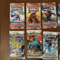 Pokemon EX Deoxys, Platinum and Diamond & Pearl Era Pack Art - 15 Packs (Empty) - Image 5