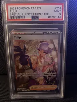 2023 POKEMON PAR EN-PARADOX RIFT SPECIAL ILLUSTRATION RARE #259 TULIP PSA 9 - Image 1