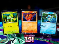 Pokemon 151 Promos Bulbasaur Charmander Squirtle - SVP 046 047 048 - Cosmos NM - Image 1
