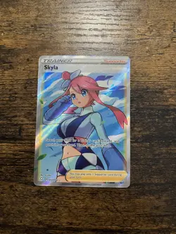 Pokemon TCG Skyla Full Art Trainer #72/72 Shining Fates Ultra Rare Holo 2021 - Image 1