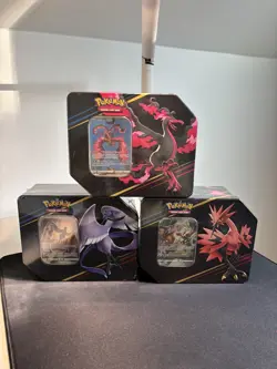 POKEMON TCG CROWN ZENITH ZAPADOS, ARTICUNO, MOLTRES TIN SET - 3 TINS Sealed - Image 1