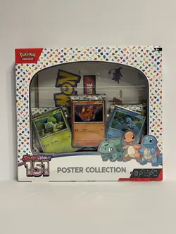 Pokemon 151 Scarlet & Violet TCG - 151 Poster Collection Box - Factory Sealed 820650853166 - Image 1