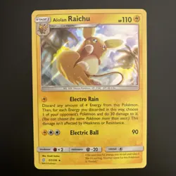 2019 Pokemon TCG Alolan Raichu 57/236 SM Unified Minds Holo Rare NM - Image 1