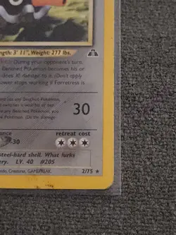 Pokemon Unlimited Edition Neo Discovery Forretress 2/75, Holo, MP Condition! - Image 5