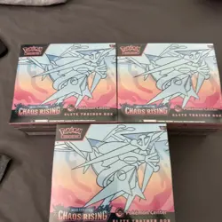 3 x Pokemon TCG Chaos Rising Pokemon Center ETB (New & Sealed) - Image 1