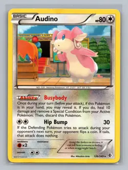 Audino 126/149 Rare Boundaries Crossed Pokemon Lightly Played - Image 1