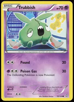 Trubbish 53/124 Common Dragons Exalted Pokemon Lightly Played - Image 1