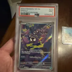 Pokemon TCG Gastly 177/162 SV05 Temporal Forces Illustration Rare Holo PSA 9 - Image 1