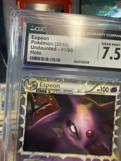 Swirl CGC 7.5 Pokemon Espeon Prime Undaunted Holo Ultra Rare #81 PSA English - Image 2