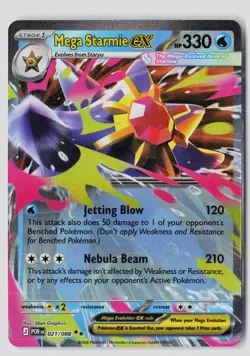 Mega Starmie ex 021/088 Double Rare Perfect Order Pokemon NM - Image 1