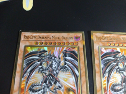 3x Red-Eyes Darkness Metal Dragon MGED-EN009 Premium Gold Rare 1st Ed SP - Image 5