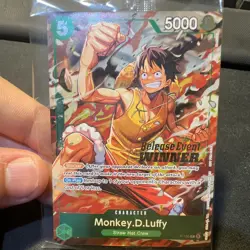 Monkey D Luffy P-135 Release Event Winner Foil Promo (One Piece TCG) - Image 1