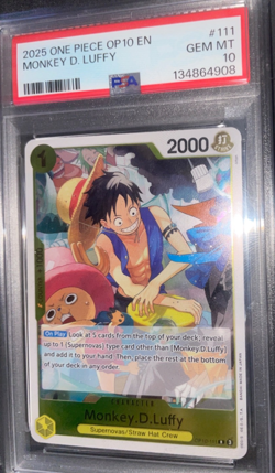 PSA 10 Monkey D. Luffy Royal Blood RARE Foil OP10 GEM MINT - Image 1