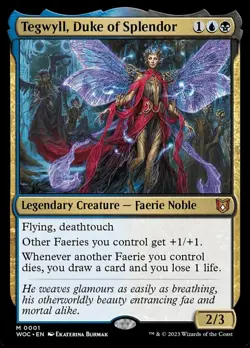 MTG Tegwyll, Duke of Splendor - Foil, Light Play, English Commander: Wilds of El - Image 1