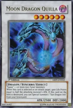Yugioh! LP Moon Dragon Quilla - ABPF-EN043 - Ultra Rare - 1st Edition Lightly Pl - Image 1