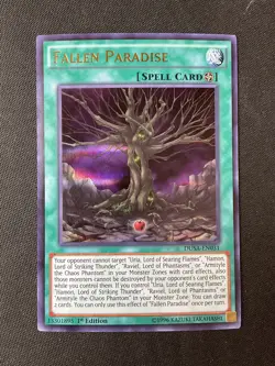 Yu-Gi-Oh TCG Duelist Saga #DUSA-EN031 Fallen Paradise 1st Edition Ultra Rare LP - Image 1