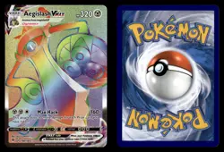 Aegislash VMAX 190/185 Rainbow Rare Vivid Voltage Pokemon Card - Image 1