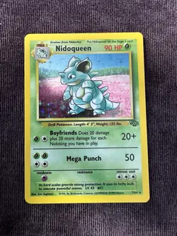 Pokemon TCG Nidoqueen Jungle 7/64 Holo Unlimited Holo Rare - Image 1