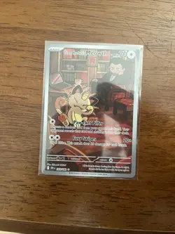 Pokemon TCG Team Rocket’s Meowth 203/182 Destined Rivals Illustration Rare - Image 3