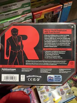 Pokemon Team Rocket Tin 5 Booster Packs + Promo - New Sealed Mewtwo Tin Wow Look - Image 5