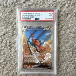 Pokemon TCG Chilling Reign SWSH06 Galarian Zapdos V FA Holo 174/198 PSA 9 - Image 1