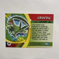 Pokemon Card - Grovyle #34 - Advanced Challenge - Topps - Image 2