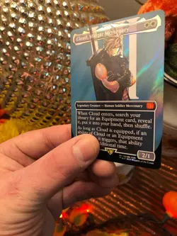 MTG - Final Fantasy - Cloud, Midgar Mercenary - ALTERED CARD - Watch Item Video! - Image 4