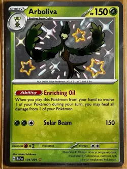 Arboliva 104/091 Baby Holo Shiny SV: Paldean Fates Pokemon TCG | NM - Image 1